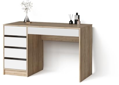 Livinity Schminktisch Imola, Weiß/Sonoma, 120 cm