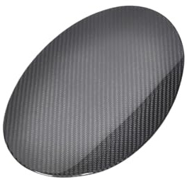 Car Styling Real Dry Carbon Fiber Fuel Tank Cap Cover Trim Paste Decorative Decal Sticker Compatible for Maserati Ghibli 2013-2017