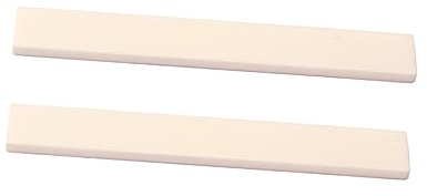 2 Stück Gitarren Knochensattel Rohling aus Knochen 100x10x3 Mm | Bass und Akustikgitarre, Gl617 Zubehörteil, Polierbar, Leicht und Tragbar