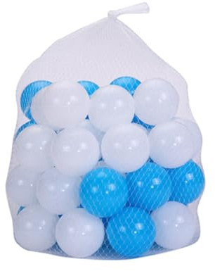 FUNNETOYU Bolas de Plástico Gruesas de 7 Cm para Niños y Bebés, Bolas de Foso Azul y, Juguete Educativo para Piscina y Parque Infantil, Paquete de 50 Unidades Color Aleatorio