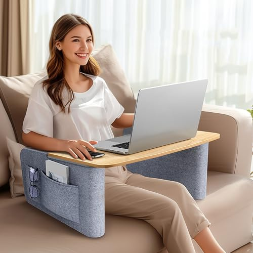 VOLDAX Mobiler Beistelltisch Nachttischablage Schwamm Spie Schoß Lesekissen, Bett-Beistelltisch für Krankenbett Pflegebett Laptoptisch