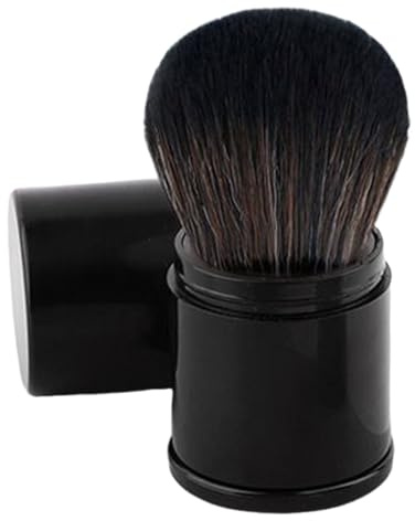 Pennello in polvere facciale - pennello di base a scomparsa, strumento per trucco a cornice morbida | Applicatore cosmetico portatile per blush, ombretto, di bellezza da viaggio compatto per