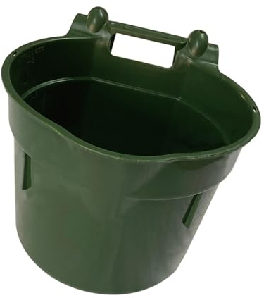 Baoblaze Cubeta para Alimentación Caballo Práctica Recipiente Colgable para Pienso con Marcas Visibles Y Material Estable Apta para Caballos Y Otros Animales a, 8l
