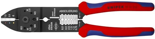 KNIPEX 8-1/2 Crimping Pliers, Plastic Grip