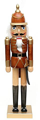 Dekohelden24 Wunderschöner Nussknacker Soldat, in braun, ca. 50 cm