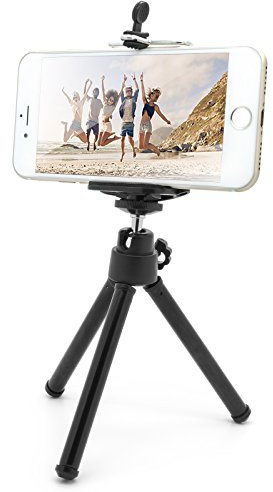 Mobilefox Handy Mini Stativ Tripod/Dreibein Selfie Klemmstativ Ständer passend für Huawei P40 P30 P20 Pro P10 P9 Plus Lite Nova 9 10 Pro