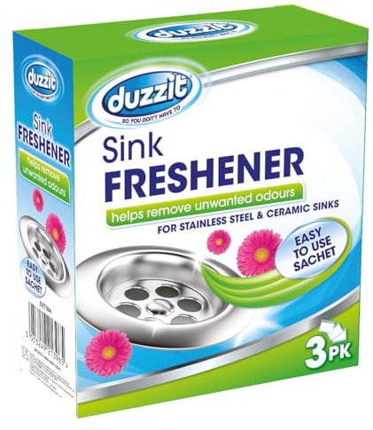 Duzzit Sink Freshener Helps Remove Odours Easy To Use Sachets Pack Of 3