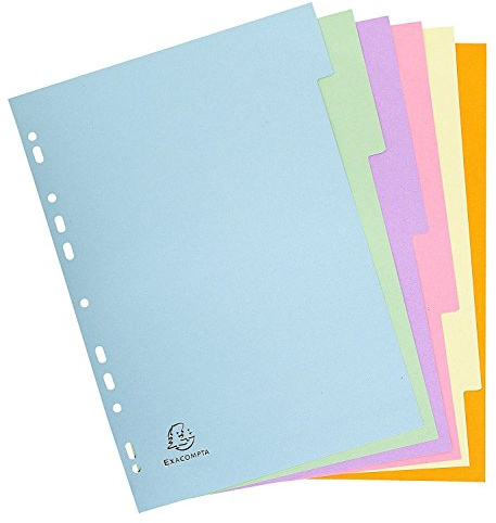 Register Forever Recy.Kart. f.A4 6 Tabs, Pastell 10er Packung