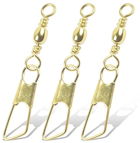 AGOOL Fishing Swivels Snaps, 60/120pcs Fishing Barrel Swivels with Nice Snaps Swivels Fishing Tackle Solid Rings Fishing Connector Snap Swivels Fishing Accessories Fishing Tackle