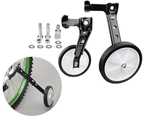 HomeDecTime 1 Paar Stützräder Hilfsräder für Kinder, Stützräder für Kinderfahrrad Bike, Kinderfahrrad Stützräder, Kinder Stützräder - Silber