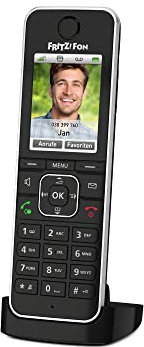 AVM Fritz!FON C6 Black Edition Schnurloses Telefon VoIP Anrufbeantworter, Babyphone, Freisprechen, PIN Code LC-Display