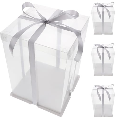 Operitacx Transparente Kuchenbox 31X22X22 cm Erhöhte Aufbewahrung Für 8 Zoll Geburtstagstorte Mit Deckel Lebensmitteltransport