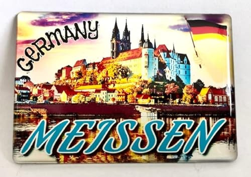 Stadt Meissen Deutschland Meissen Kühlschrankmagnet Germany Fridge Magnet Meissen Souvenir Reiseandenken Geschenkartikel