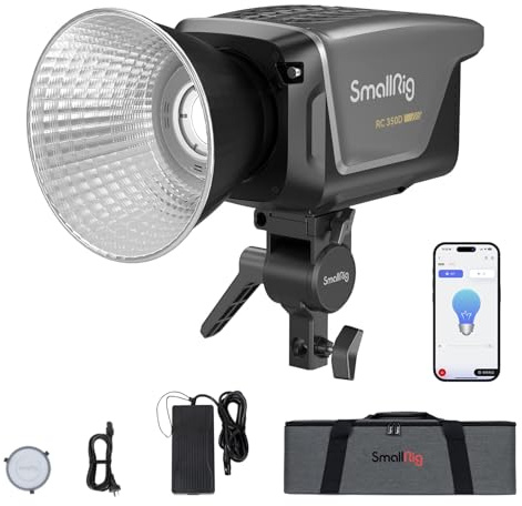 SMALLRIG RC 350D 350W Day-light COB LED Video Light 149,000Lux @1m CRI 95+ TLCI 96+ 5600K Camera Studio Lighting w/Bowens Mount Manual and App Control Remotely Professional Light - 3962