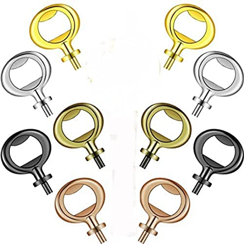 Herklotzn 10 Pieces Opener Inserts Kit Opener Hardware Insert Beer Opener for Wedding DIY Craft Wood Turning Project