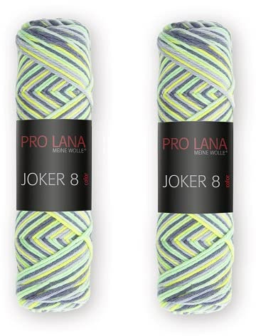 2-er Set Pro Lana Joker 8 color, 100% Baumwolle, 50g/85m LL, Topflappengarn, NS3,5-4,5 (535)