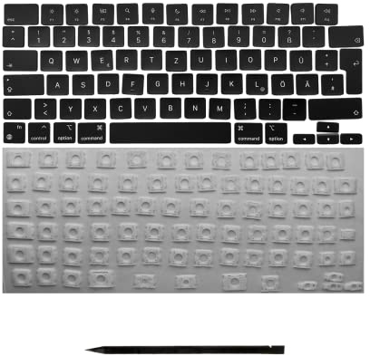 Ersatztasten & Scharniere für MacBook Pro/Air 13 14 15 16 (2021-2025) A2442 A2485 A2681 A2779 A2780 A2918 A2941 A2991 A2992 A3112 A3113 A3114 A3185 A3186 A3401 A3403 DE-Layout QWERTZ