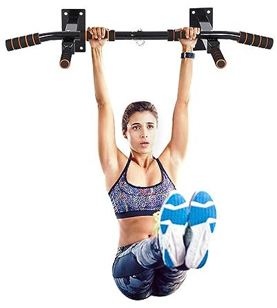Supernic Pull Up Bar, Wall Mounted Chin Up Bar with Non-slip Foam Handle, Gym Equipment, Outdoor Pull Up Bar, Bracket Stand for Pull-Up for Home Gym Fitness Exercise, Punch Bag, Strength Workout