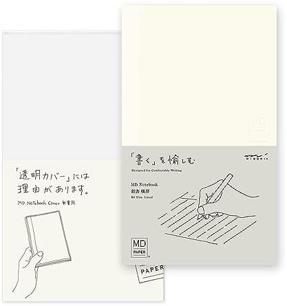 DESIGNPHIL 15291006 Midori - Cuaderno MD, libro nuevo, regla horizontal, cubierta de cuaderno