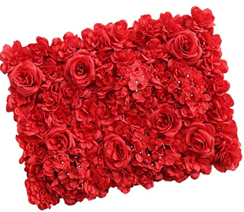 Leisurealeaneag Hortensia en soie artificielle rose mur mariage fond rouge