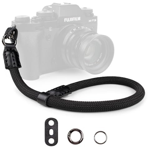 VOVMOEYA Correa de muñeca para cámara, correa de mano para cámara compatible con Fujifilm XS20 XT5 XH2S Nikon Zf ZFC Z8 Z30 Canon EOS R6 R7 R8 R10 R50 Sony A6700 A7C II A7IV A7R IV DSLR SLR Cámara