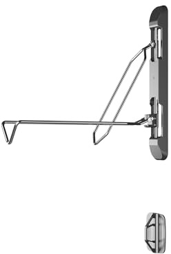 conecto Fahrrad-Wand-Halterung, 2.1 bis 2.8 Zoll Reifenbreite, 60° schwenkbar, 5-stufige Höhenverstellung, 35kg Belastbarkeit, schwarz