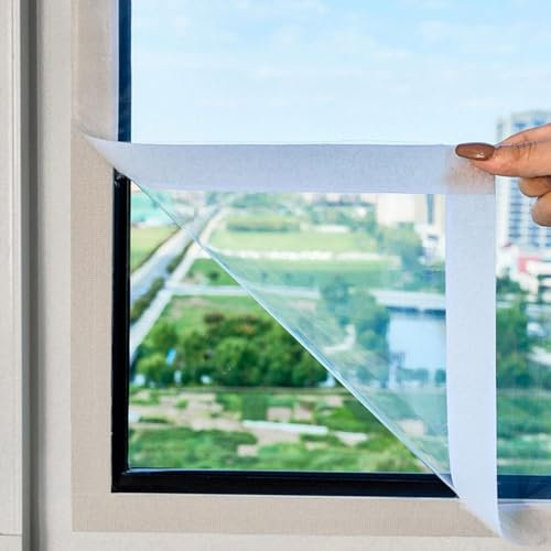 Trousse D'isolation De Fenêtre,Film D'isolation Transparent pour l'isolation Thermique des Fenêtres,Protection Contre Le Froid,Film Isolant Autocollant pour Fenêtre D'hiver (80×130cm/31×51in)