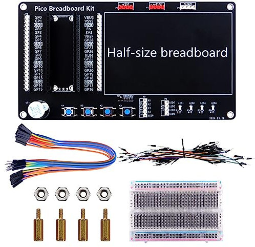 SCUDGOOD Breadboard Kit With LED Lights Buttons Buzzer For Expansion Board