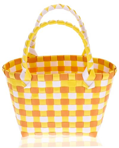 CIYODO geflochtener Handkorb handgefertigter marokkanischer Korb Aufbewahrungskorb aus Weide Picknickkorb Strandtaschen für Damen Handtaschen Blumenkorb Outdoor-Körbe Brot Lebensmittel