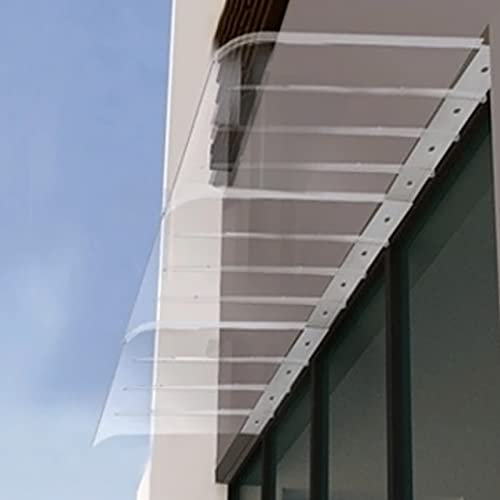 Unsichtbares Vordach für die Haustür, Polycarbonat-Abdeckung mit Nutspleißen, transparente Überdachung, Regenschutz, Terrassen-Veranda-Markise, für Balkon, Klimaanlage, Garten (40 x 230 cm/1
