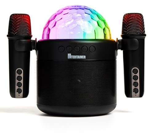ORBIT Portable Karaoke Machine with Wireless Microphones and Disco Ball LED Light | Wireless Enabled | Rechargeable Battery | Perfect for Kids and Home Parties by Mr Entertainer Karaoke