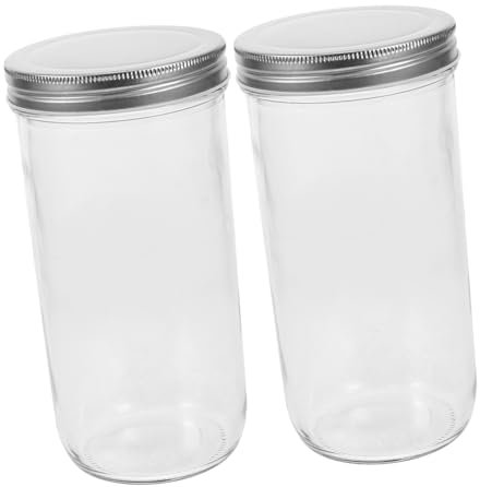 Cabilock 2pcs Storage Tank Lids Airtight Storage Container for Flour Honey Jam Salad Spice Dispensers Jars