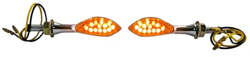 Motorrad LED Mini Blinker Paddle Style Chrom mit E-Prüfzeichen