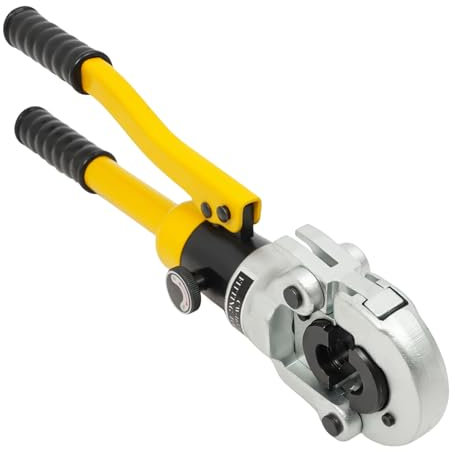 Crimpadora hidráulica Cr40 de acero Crimpadora, juego con 16, 20, 25, 32 mm de diferentes tamaños, equipado para engarzar tubos de aluminio y plástico, tubos PEX, tubos de acero