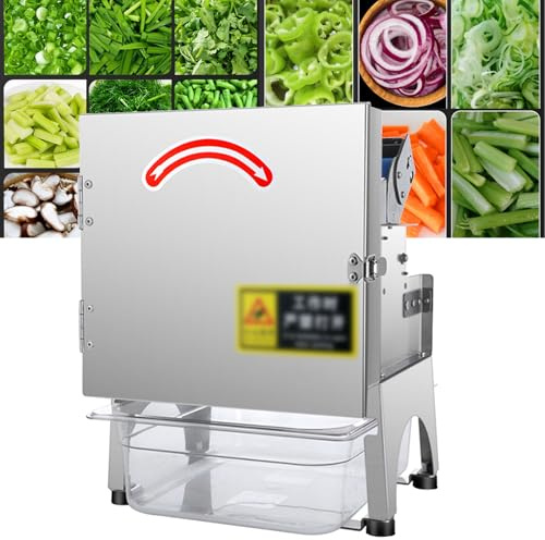 HENGCMM Rallador Eléctrico & Cortador de Verduras Multifunción, Automática de Patatas Zanahorias Multifuncional para el hogar, Restaurante, Hotel, Cantina, fábrica de Alimentos