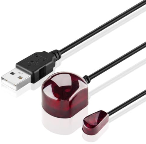TNP IR Repeater, IR Empfänger - 3m, Infrarot Fernbedienung Extender, IR-Signal-Empfänger und IR-Emitter, Blaster Verlängerungskabel, Fernseher und AV-Geräte, USB-betriebene System Kit | IR-Empfänger und Emitter-Kabel erweitern Fernsignale auf Kabelboxen, DVD- und Blu-ray-Player, Fernseher und AV-Receiver.