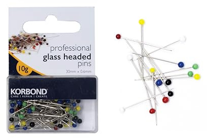 Korbond 10 g Profi-Stecknadeln mit Glaskopf