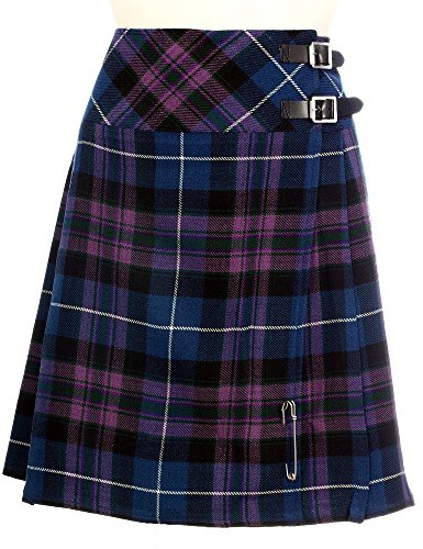 The Scotland Kilt Company Women's Knee Length Kilt 20” in Pride of Scotland Tartan - Ladies Stylish Highland Dress Outfit - 14 UK