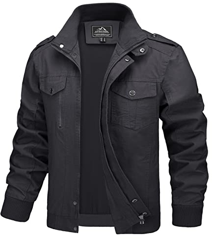 MAGCOMSEN Giubbino Uomo Giacca Leggero Primaverile Sahariana Uomo Estiva Tattica Militare Casual Autunno Giacca