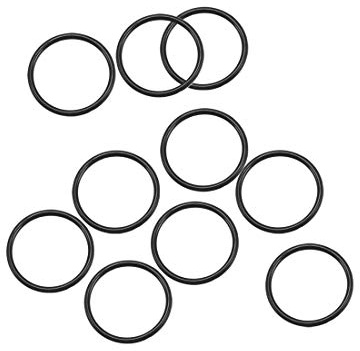 sourcing map 10Stk. Fluorkautschuk O-Ringe Dichtung schwarz 10 mm x 12 mm x 1 mm