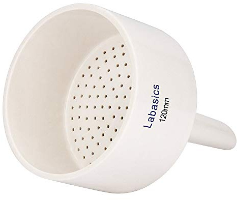 Labasics Buchner Embudo de Porcelana 120 mm, Embudo de Filtro Buchner de Porcelana OD 12 cm ID 10,8 cm para Laboratorio