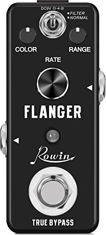 Rowin Flanger Guitar Pedal with FILTER AND NORMAL MODES for Electric Guitar Bass True Bypass LEF-312