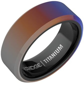 The Ridge Tungsten Rings For Men - Mens Wedding Band - Strong, Durable, and Scratch-Resistant Beveled Ring With Silicone Band
