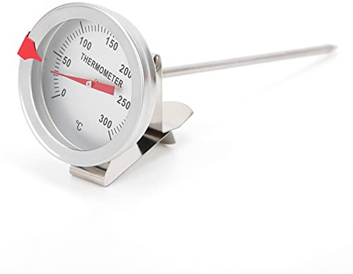Frityrtermometer Godistermometer Matlagningstermometer Mätverktyg i Rostfritt Stål med 5 Cm Ratt Oljetermometer för Stekning för Oljepanna TTE35125 (15 cm)