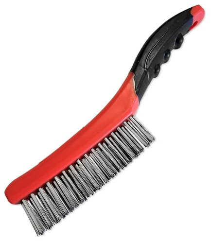 OC-PRO Lot DE 2 BROSSES A Main METALLIQUES INOX UNIVERSELLES