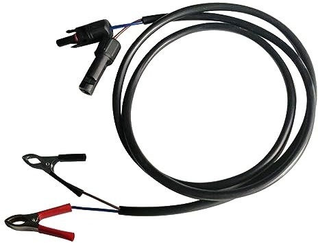 Tyenaza Solarpanel-Anschlusskabel, 3,3 Fuß Wasserdichter PVC-Schnellanschluss Mit Batterieklemmen Für Solarstromanlage, Solarbatterie