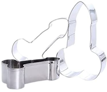 CUCUFA Juego de Galletas Galletas de Acero Inoxidable Molde para Hornear para Hornear pastelería de pene de Bricolaje 3pcs, Cortador de Galletas de Acero Inoxidable