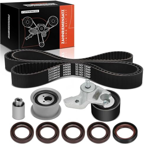 Frankberg Zahnriemensatz Zahnriemen Spannrolle TCK297A | Kompatibel mit A8 4E2 4E8,A6 Avant 4B5,Phaeton 3D1 3D2 3D3 3D4 3D6 3D7 3D8 3D9,Touareg 7L6 7L7 7LA,A8 4D2 4D8,A6 4B2