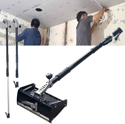 twostronking Trockenbau-Finishing-Werkzeuge Aus Aluminiumlegierung, Mit 106-165 cm Verstellbarer Verlängerungsstange, Geeignet Zum Streichen Von Häusern, Außenbereichen Und Gartenzäunen,10in