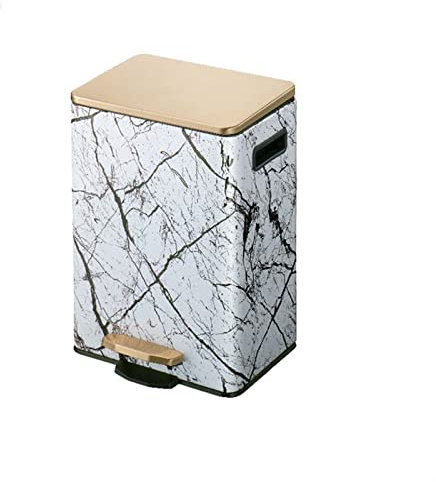 Pattumiera da cucina 9L/12L/21L Pattumiera di grande capacità Cucina Soggiorno Pattumiera di alta qualità azionata a pedale Secchio per la raccolta dei rifiuti in acciaio inossidabile Pattumiera/Bido